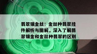 翡翠镶金丝：金丝种翡翠挂件解析与图解，深入了解翡翠镶金和金丝种翡翠的区别