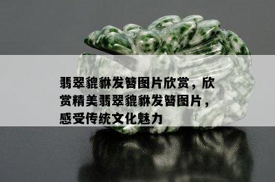 翡翠貔貅发簪图片欣赏，欣赏精美翡翠貔貅发簪图片，感受传统文化魅力