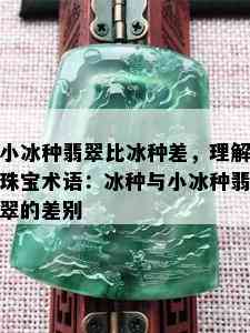 小冰种翡翠比冰种差，理解珠宝术语：冰种与小冰种翡翠的差别