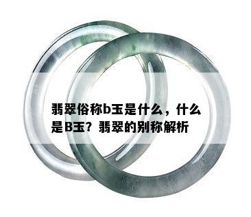 翡翠俗称b玉是什么，什么是B玉？翡翠的别称解析