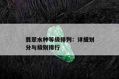 翡翠水种等级排列：详细划分与级别排行