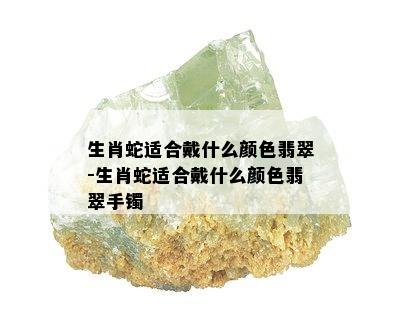 生肖蛇适合戴什么颜色翡翠-生肖蛇适合戴什么颜色翡翠手镯