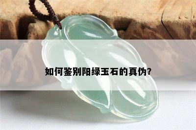 如何鉴别阳绿玉石的真伪？