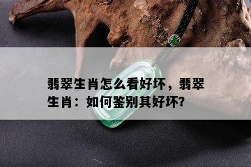 翡翠生肖怎么看好坏，翡翠生肖：如何鉴别其好坏？