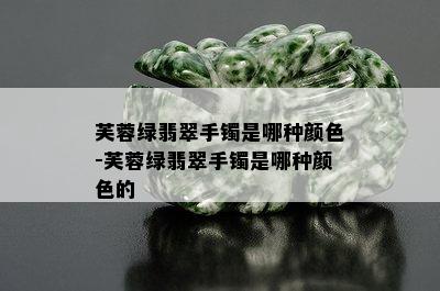 芙蓉绿翡翠手镯是哪种颜色-芙蓉绿翡翠手镯是哪种颜色的