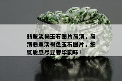 翡翠淡褐玉石图片高清，高清翡翠淡褐色玉石图片，细腻质感尽显奢华韵味！