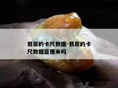 翡翠的卡尺数据-翡翠的卡尺数据是厘米吗