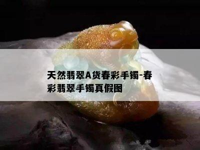 天然翡翠A货春彩手镯-春彩翡翠手镯真假图