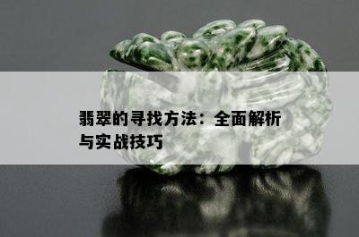 翡翠的寻找方法：全面解析与实战技巧