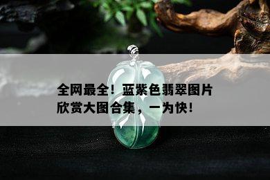 全网最全！蓝紫色翡翠图片欣赏大图合集，一为快！