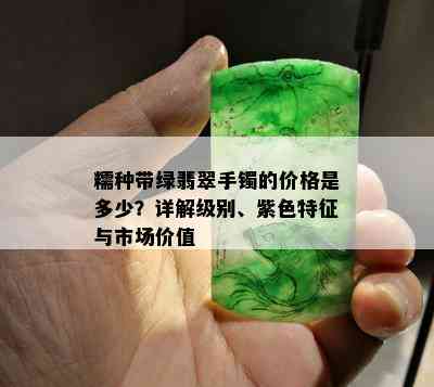 糯种带绿翡翠手镯的价格是多少？详解级别、紫色特征与市场价值