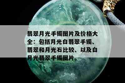 翡翠月光手镯图片及价格大全：包括月光白翡翠手镯、翡翠和月光石比较、以及白月光翡翠手镯图片。