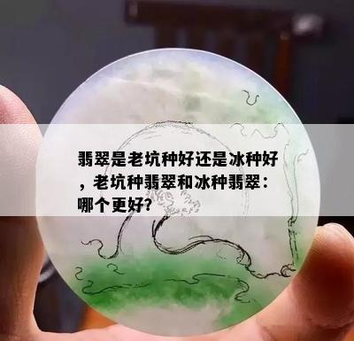 翡翠是老坑种好还是冰种好，老坑种翡翠和冰种翡翠：哪个更好？