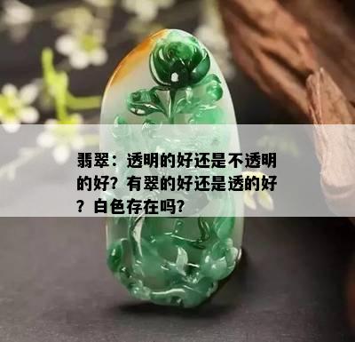 翡翠：透明的好还是不透明的好？有翠的好还是透的好？白色存在吗？