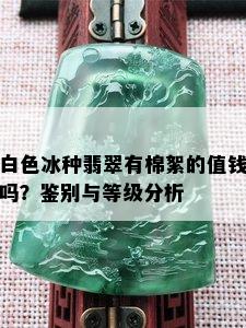 白色冰种翡翠有棉絮的值钱吗？鉴别与等级分析