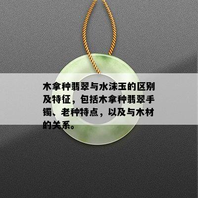 木拿种翡翠与水沫玉的区别及特征，包括木拿种翡翠手镯、老种特点，以及与木材的关系。