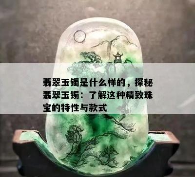 翡翠玉镯是什么样的，探秘翡翠玉镯：了解这种精致珠宝的特性与款式