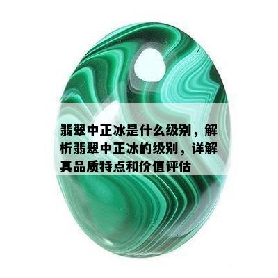 翡翠中正冰是什么级别，解析翡翠中正冰的级别，详解其品质特点和价值评估