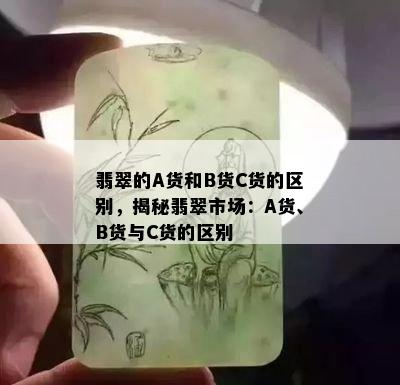 翡翠的A货和B货C货的区别，揭秘翡翠市场：A货、B货与C货的区别