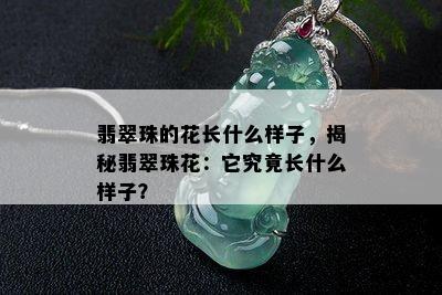 翡翠珠的花长什么样子，揭秘翡翠珠花：它究竟长什么样子？