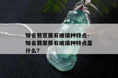 知名翡翠原石玻璃种特点-知名翡翠原石玻璃种特点是什么?