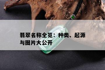 翡翠名称全览：种类、起源与图片大公开