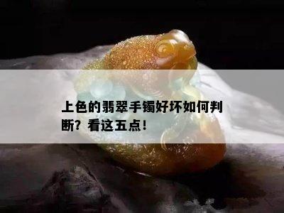 上色的翡翠手镯好坏如何判断？看这五点！