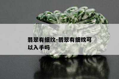 翡翠有细纹-翡翠有细纹可以入手吗