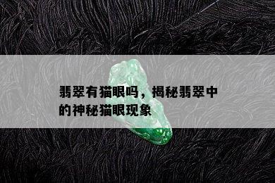 翡翠有猫眼吗，揭秘翡翠中的神秘猫眼现象