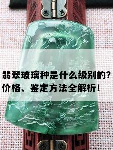 翡翠玻璃种是什么级别的？价格、鉴定方法全解析！