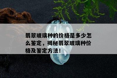 翡翠玻璃种的价格是多少怎么鉴定，揭秘翡翠玻璃种价格及鉴定方法！