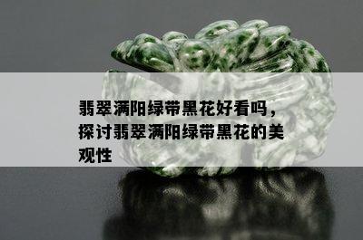 翡翠满阳绿带黑花好看吗，探讨翡翠满阳绿带黑花的美观性