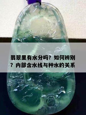 翡翠里有水分吗？如何辨别？内部含水线与种水的关系