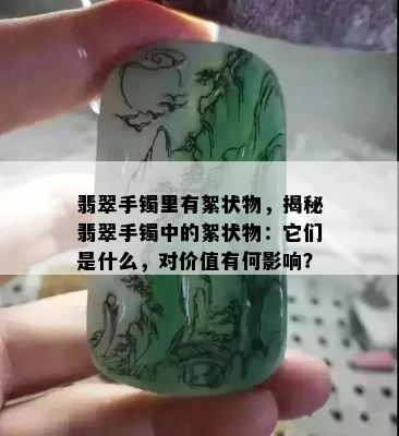 翡翠手镯里有絮状物，揭秘翡翠手镯中的絮状物：它们是什么，对价值有何影响？