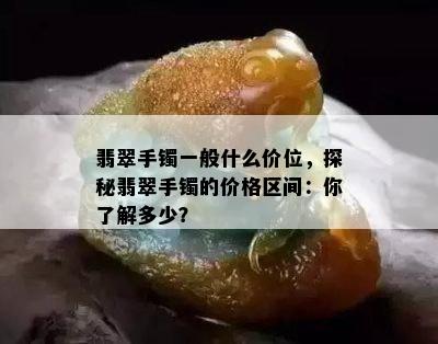 翡翠手镯一般什么价位，探秘翡翠手镯的价格区间：你了解多少？