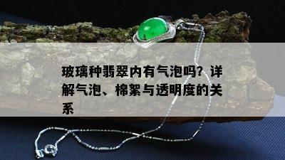 玻璃种翡翠内有气泡吗？详解气泡、棉絮与透明度的关系