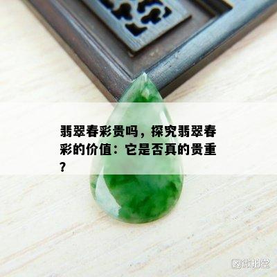 翡翠春彩贵吗，探究翡翠春彩的价值：它是否真的贵重？