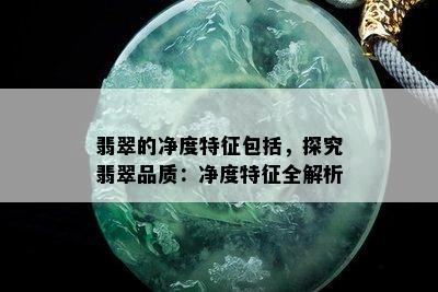 翡翠的净度特征包括，探究翡翠品质：净度特征全解析