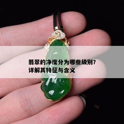 翡翠的净度分为哪些级别？详解其特征与含义