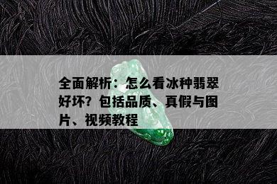 全面解析：怎么看冰种翡翠好坏？包括品质、真假与图片、视频教程