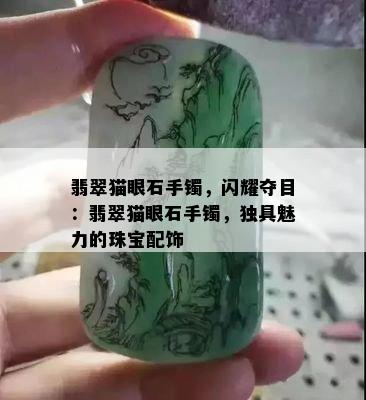 翡翠猫眼石手镯，闪耀夺目：翡翠猫眼石手镯，独具魅力的珠宝配饰