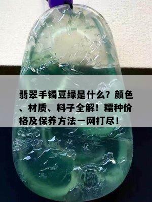 翡翠手镯豆绿是什么？颜色、材质、料子全解！糯种价格及保养方法一网打尽！