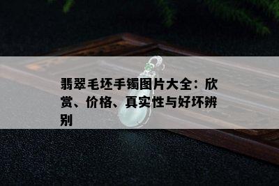 翡翠毛坯手镯图片大全：欣赏、价格、真实性与好坏辨别