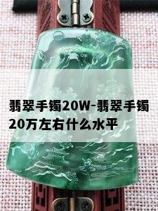 翡翠手镯20W-翡翠手镯20万左右什么水平