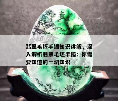 翡翠毛坯手镯知识讲解，深入解析翡翠毛坯手镯：你需要知道的一切知识