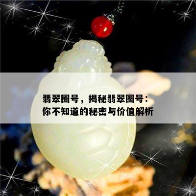 翡翠圈号，揭秘翡翠圈号：你不知道的秘密与价值解析