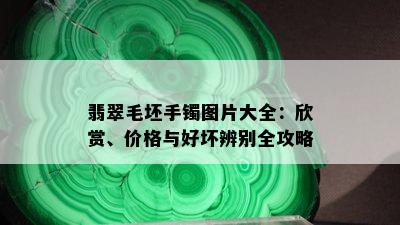 翡翠毛坯手镯图片大全：欣赏、价格与好坏辨别全攻略