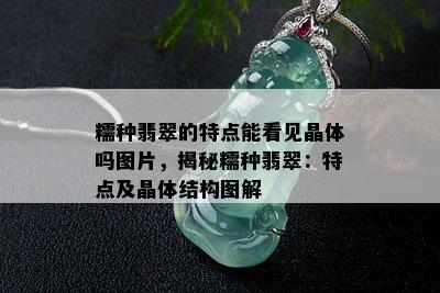 糯种翡翠的特点能看见晶体吗图片，揭秘糯种翡翠：特点及晶体结构图解