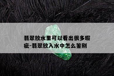 翡翠放水里可以看出很多瑕疵-翡翠放入水中怎么鉴别