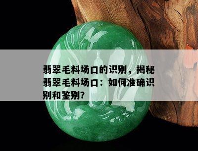 翡翠毛料场口的识别，揭秘翡翠毛料场口：如何准确识别和鉴别？